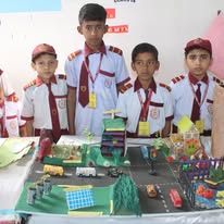 Students presenting creative exhibition projects