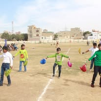 Students participating in school sports