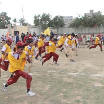 Students participating in school sports