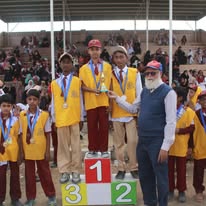 Students participating in school sports